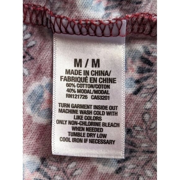 Aeropostale PRINCE & FOX Red & Blue Floral Romper 9657 Size M - Picture 5 of 8